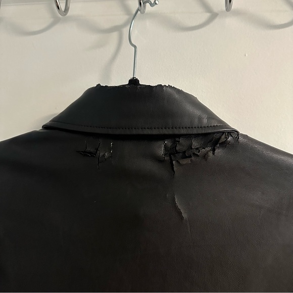 Topshop Pleather Shirt Jacket - Picture 4 of 4